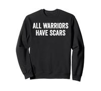 Cancer Survivor Men All Warriors Wear Scars Felpa