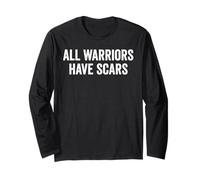 Cancer Survivor Men All Warriors Wear Scars Maglia a Manica