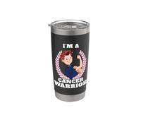 Cancer Warrior Brave Fighter Strength Survivor Bicchiere termico in acciaio inox doppia parete