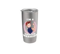 Cancer Warrior Brave Fighter Strength Survivor Bicchiere termico in acciaio inox doppia parete