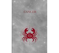 Cancer Zodiac Journal - Dotted Notebook | Silver & Burgundy Cover | 6x9 in Softcover