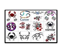 Cancer Zodiac Star Sign collection (Cancer Temporary Tattoos)