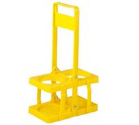 Cancetta per birra portatile - 2 bottiglie Wine Ale Carrier, | Panestro per organizzatore di bombe per succhi di succo di vino pieghevole con manico, bottiglia di bevande portatili per viaggi (cremisi