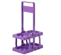 Cancetta per birra portatile - 2 bottiglie Wine Ale Carrier, | Panestro per organizzatore di bombe per succhi di succo di vino pieghevole con manico, bottiglia di bevande portatili per viaggi (cremisi