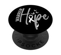 cancro ai polmoni consapevolezza nastro bianco arrior speranza uomini donne PopSockets PopGrip Adesivo