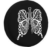 Cancro al Polmone A Farfalla Copertura della Gomma Impermeabile Copri Ruota di Scorta Premium Ruota di Scorta Coperture della Universale per Camion Rimorchio Auto Car 17inch