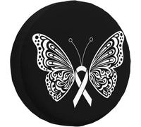 Cancro al Polmone A Farfalla Ruota di Scorta Coperture della Premium Copriruota Durevole Copri Ruota di Scorta Universale per Auto Car RV 15inch