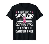 Cancro al Seno 2 Anni Sopravvissuto di Essere Cancro al Seno Libero Maglietta