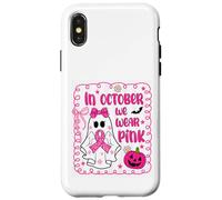 Cancro al seno Donne Fantasma Carino in Ottobre Indossiamo Fiocco Rosa Custodia per iPhone X/XS