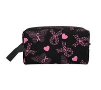 Cancro al seno Farfalla Amore Borsa da toilette grande donna Borsa cosmetica multifunzione organizer