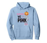 Cancro al Seno in Ottobre Noi Nastro Rosa Scheletro Halloween Felpa con Cappuccio