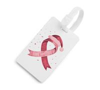 Cancro al seno Natale cappello di Babbo Natale nastro etichette per bagagli per valigie TPU etichetta per bagagli carino etichetta borsa da viaggio etichette bianco stile