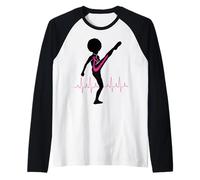 Cancro al Seno Ragazza Nera Magia Afro Donne Lotta Calcio Sopravvivere Maglia con Maniche Raglan