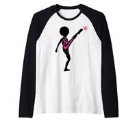 Cancro al Seno Ragazza Nera Magia Afro Donne Pelle Marrone Maglia con Maniche Raglan
