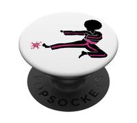 Cancro al seno Ragazza Nera Magia Afro Donne Pelle Marrone PopSockets PopGrip Adesivo