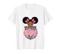 Cancro al Seno Speranza Ragazza Nera Magia Melanina Marrone Pelle Ragazze Maglietta