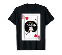 Cancro Astrologia Nera Regina Cuori Blackjack Carte Poker Maglietta