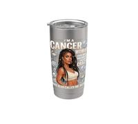 Cancro Donna Zodiaco Divertente Compleanno Regina Nera Pazzo Bicchiere termico in acciaio inox doppia parete