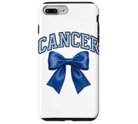 Cancro segno zodiacale coquette estetica con arco blu Custodia per iPhone 7 Plus/8 Plus