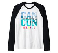 Cancun Messico Beach Summer Vacation Souvenir Maglia con Maniche Raglan