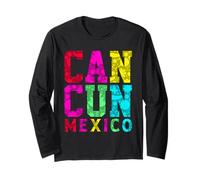 Cancun Mexico Camicia Colorata Uomo Donna Cancun Camicia Cancun Cancun Maglia a Manica
