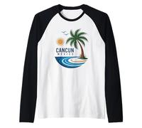 Cancun Mexico Summer Travel Beach Lifestyle Maglia con Maniche Raglan