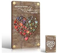 CANCYCC Regalo di nozze per sposi, in legno, regalo di denaro, matrimonio, regalo di denaro, confezione originale, in legno, carta di nozze, regalo di auguri, regali per benedizioni