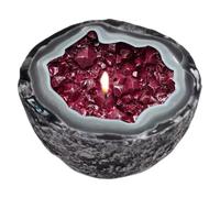 cand-ele spirituali energia cristallina energetiche Crystal Geode con cristalli all'interno Forniture lenitive, portacandele creativo per donne, ragazze, yoga, meditazione