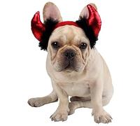Canda del Dog Devil Horns, Gatto di Halloween Regolabile Vestire la Fascia, Accessori per Costumi di Halloween per Gatti e Piccoli Cani