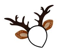 Canda della renna di Natale | Abanda di corna di cervo realistica | Abranca delle orecchie animali | di Natale divertenti per cosplay e costumi di cervo, boppers e cappello da festa
