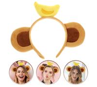 Canda di testa delle orecchie di scimmia con banana sulla fascia per la testa