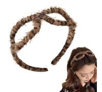 Canda per capelli con stampa leopardata, fascia per le donne con stampa leopardata,Fascia per trucco a di occhio | Fashion Leopard Stampa Capelli a cerchio per donne e ragazze, accessori per capelli