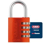 Candado combinación aluminio 40mm naranja