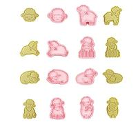 CANDeal Set Di Formine Per Biscotti A Forma Di Pecora Con Timbri A Stantuffo, Strumenti Per Impasti Da Forno Dello Zoo Degli Animali Forme Natalizie Stampi Per Pressa Per Biscotti In PP Ecologici