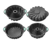 CANDeal Set Di Stampi Per Torte in Silicone Da 4 Pezzi, Teglie Antiaderenti