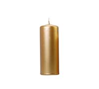 Candela a ceppo metallizzata, oro, 15 x 6 cm (1 VPE / 6 pz.)
