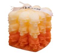 Candela a forma di scheletro, candela per aromaterapia a forma di cubo, decorazione per Halloween, candela a lunga combustione, design gotico, candele cubiche a forma di teschio per donne