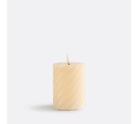 Candela a LED a spirale di cera, H12,3 cm, Caspar Beige TU