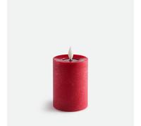 Candela a LED, in cera, altezza 13,5 cm, CASPAR Rosso TU