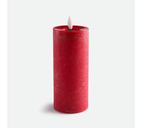 Candela a LED, in cera, altezza 20 cm, CASPAR Rosso TU