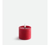 Candela a LED, in cera, altezza 9,5 cm, CASPAR Rosso TU