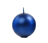 Candela a sfera metallizzata, blu navy, 6 cm (1 VPE / 10 pz.)