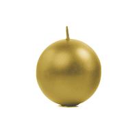 Candela a sfera metallizzata, oro, 6 cm (1 VPE / 10 pz.)