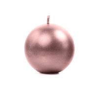 Candela a sfera metallizzata, oro rosa, 6 cm (1 VPE / 10 pz.)