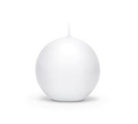 Candela a sfera opaca, bianca, 6 cm (1 VPE / 10 pz.)