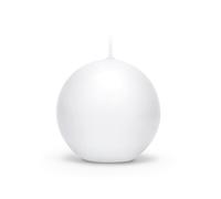 Candela a sfera opaca, bianca, 8 cm (1 VPE / 6 pz.)