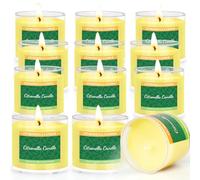 Candela alla citronella per esterni, set di 12 candele per esterni, con cera di soia naturale, set regalo per donne, vicini, amici, colleghi