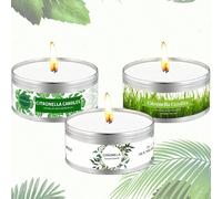 Candela alla citronella per esterno, set di candele alla citronella da 18 ore, candele in cera di soia naturale, candele alla citronella da 3 once per giardino, patio, picnic, campeggio, decorazioni p