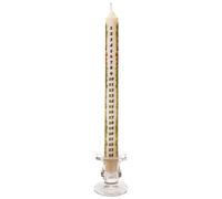 Candela Avvento Con Motivo Countdown Al Natale In Porta Candela Di Vetro - Crema