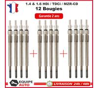 12 Candela Candelette per Citroen Peugeot Fiat Ford 1,4 1,6 HDI TDCI DV6
